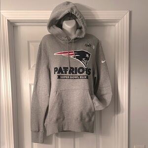 NEW Nike Gray Patriots Super Bowl XLIX Hoodie